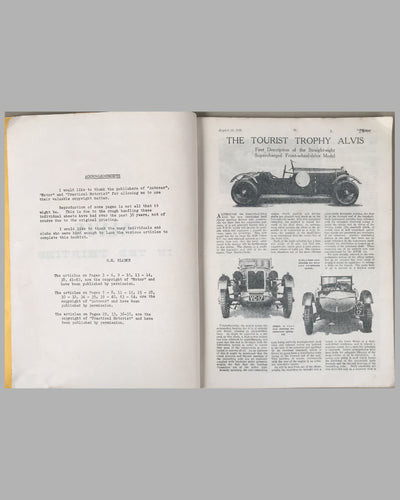 Alvis in the Thirties book by R.M. Clarke