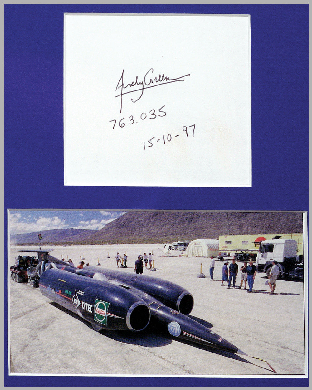 Andy Green autographed photo montage 2