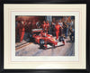 Just Another Day At The Office print by Alan Fearnley, autographed by Michael Schumacher