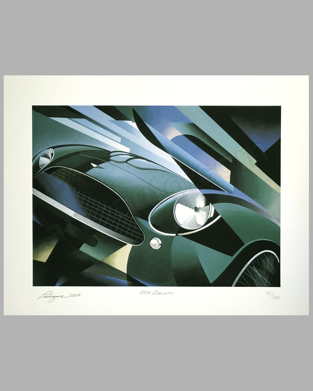 Aston Martin DB4 Zagato giclée by Alain Lévesque