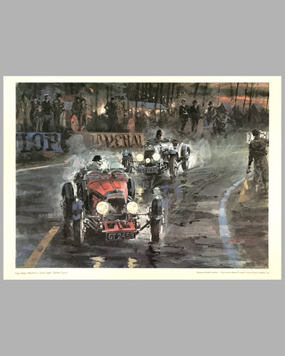 Aston Martins at Le Mans multicolor print by Walter Gotschke