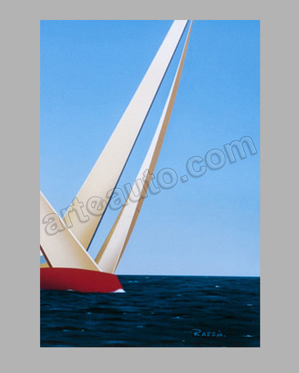 Razzia, 2002, Original Louis Vuitton Cup Sailing Poster, Auckland New  Zealand at 1stDibs
