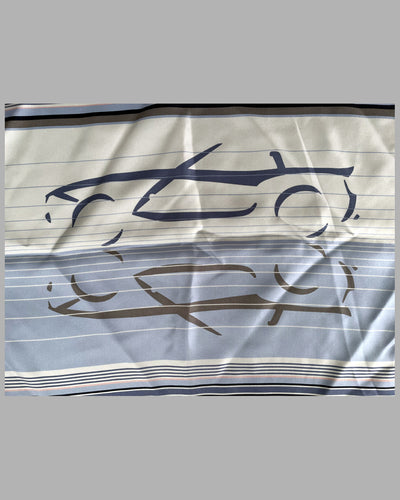 Automobile motif silk scarf, made in Italy 2