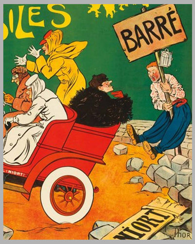 1900's Automobile Barré period advertising poster by Walter Thor 2