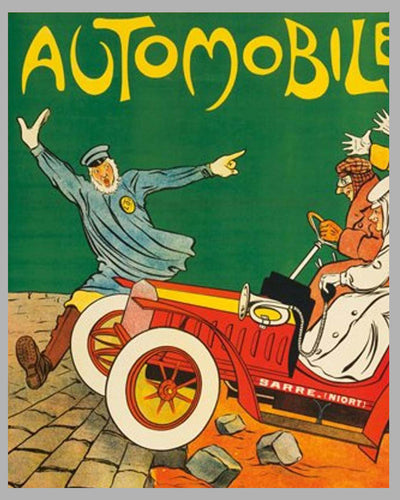 1900's Automobile Barré period advertising poster by Walter Thor 3