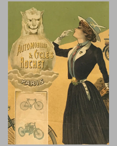 Automobiles & Cycles Rochet original poster by Philippe Chapellier circa 1900 4