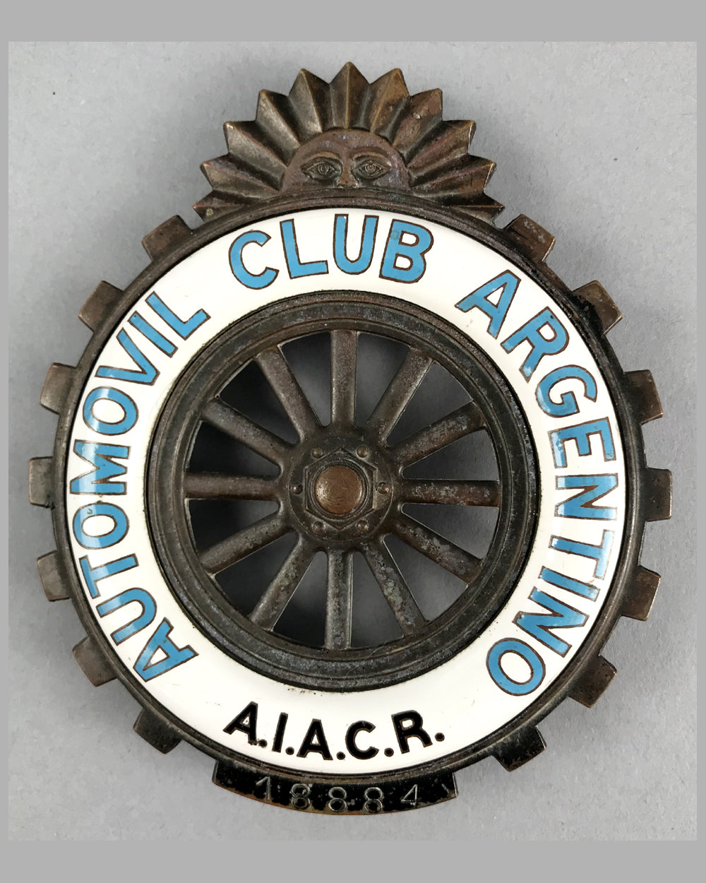 Automovil Club of Argentino member grill badge, 1930&#39;s