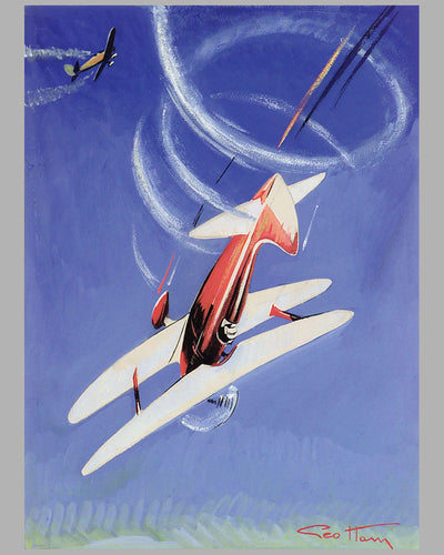 Aviation Aerobatic Loops original painting by Geo Ham