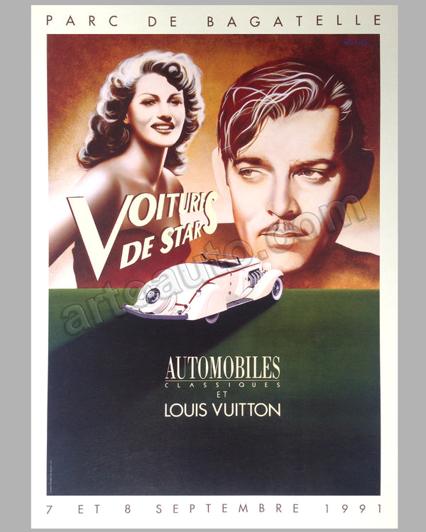 Concours Automobiles Classiques et Louis Vuittonn - Vitesse - Parc de  Bagatelle, Original Vintage Poster