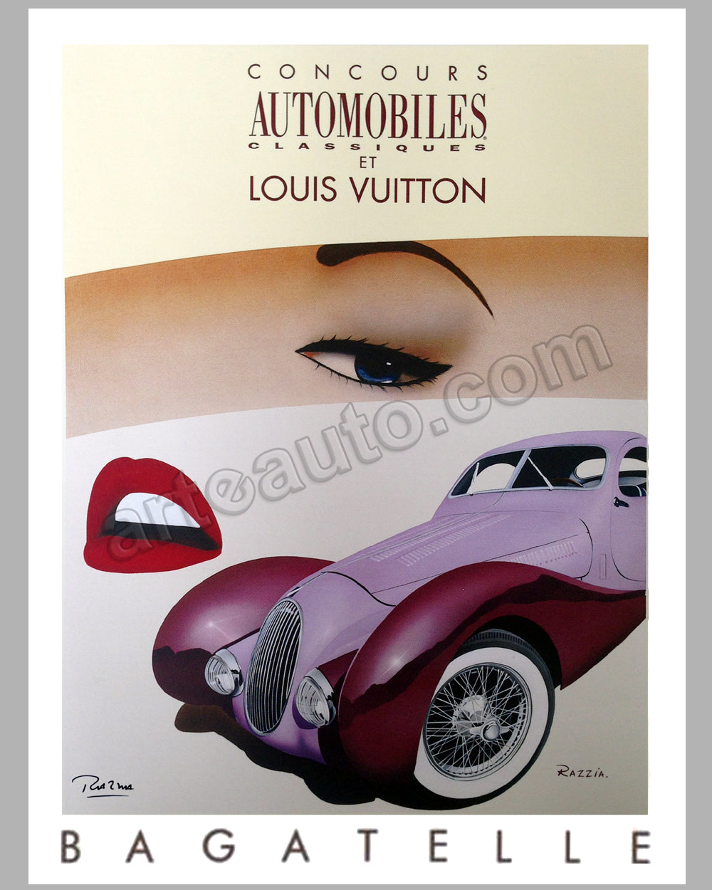 Louis Vuitton - Parc de Bagatelle Concours d’Elegance 1993 large poster by Razzia