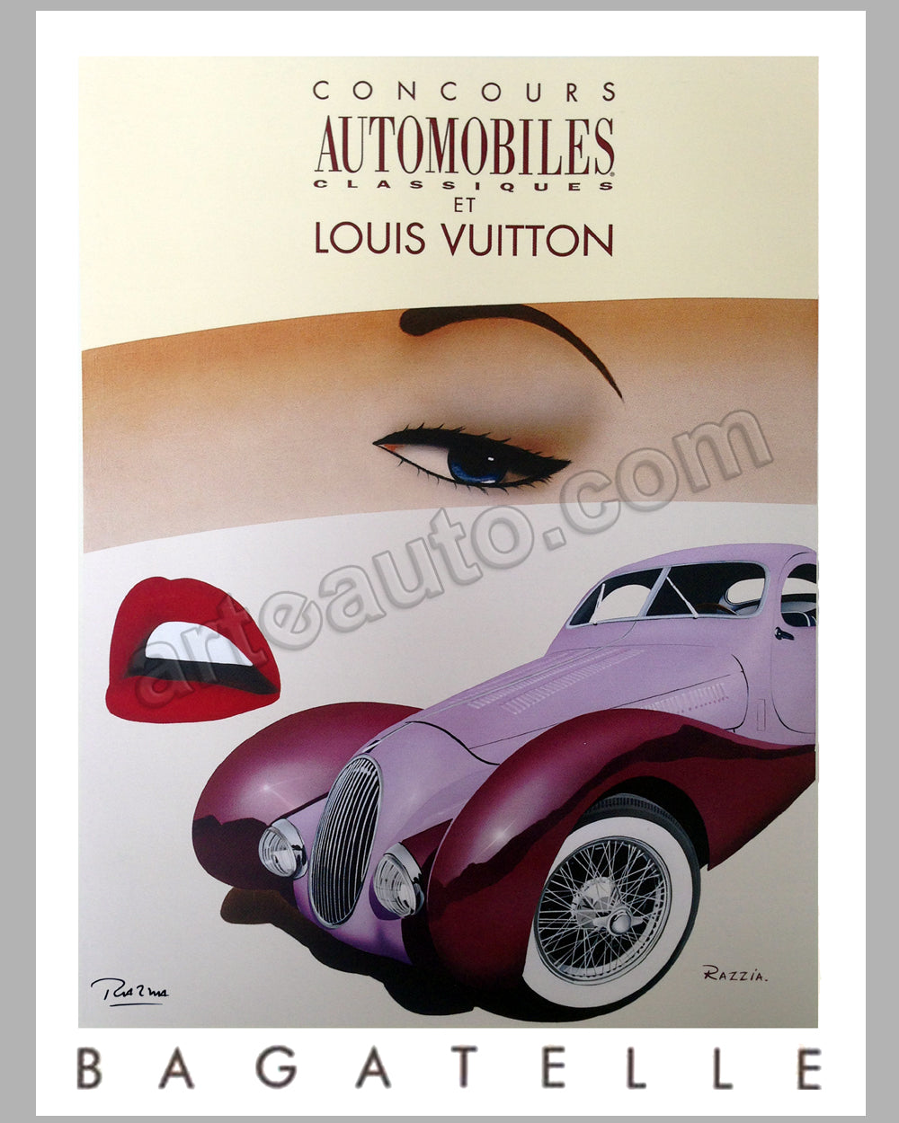 Louis Vuitton China Run 1998 large original poster by Razzia - l'art et  l'automobile