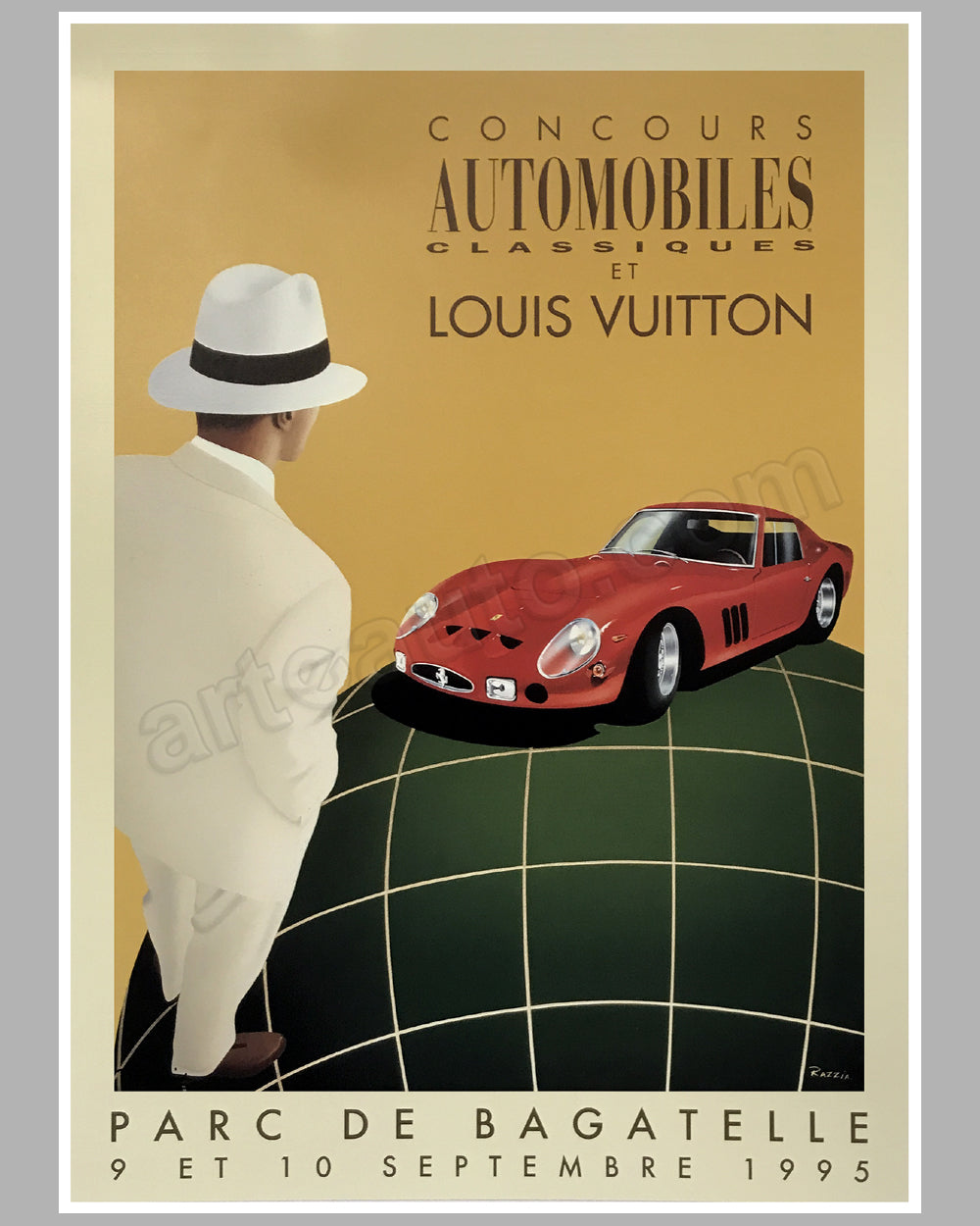 Parc de Bagatelle Concours d&#39; Elegance 1995 event poster by Razzia