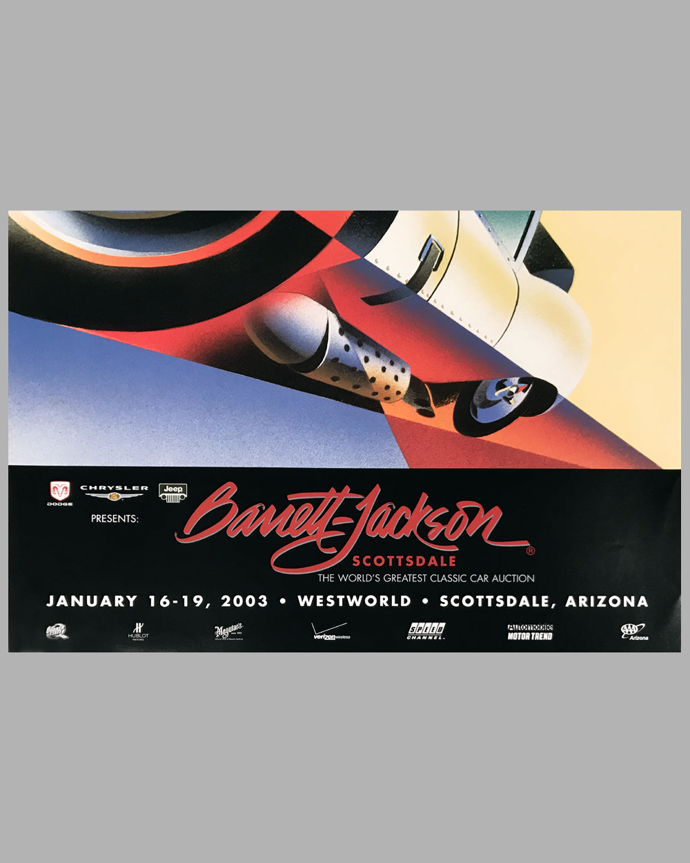 Barrett Jackson Scottsdale auction poster by Alain Levesque