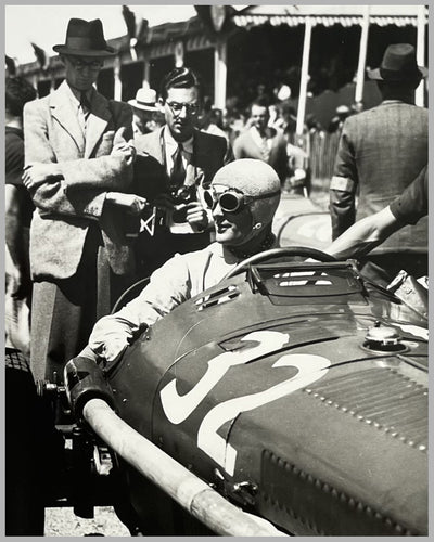Before the Race b&w photograph, autographed by Dreyfus 3