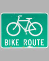 Bike Route metal sign