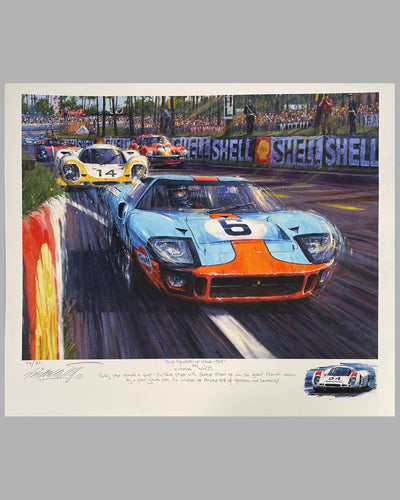 Blue Thunder - Le Mans 1969 giclée on paper by Nicholas Watts