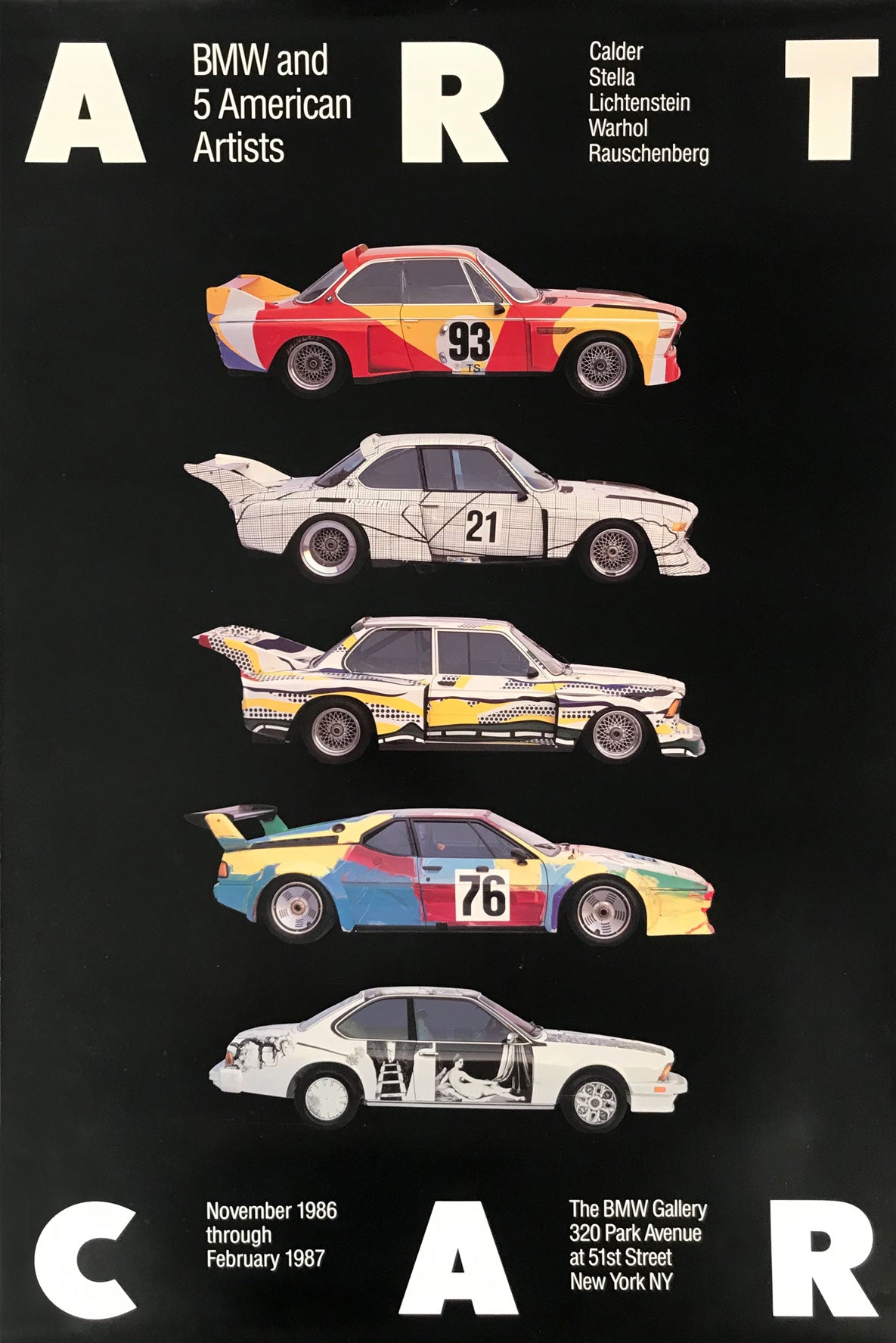 BMW Car Art poster 1986 - l'art et l'automobile
