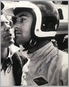Dan Gurney, Carroll Shelby and Bob Bondurant autographed b&w photograph 4