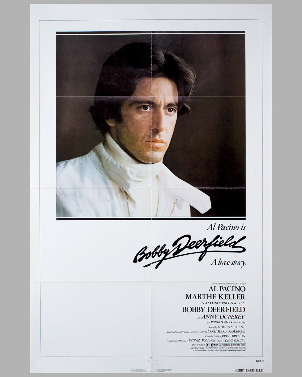 1977 Bobby Deerfield original movie poster