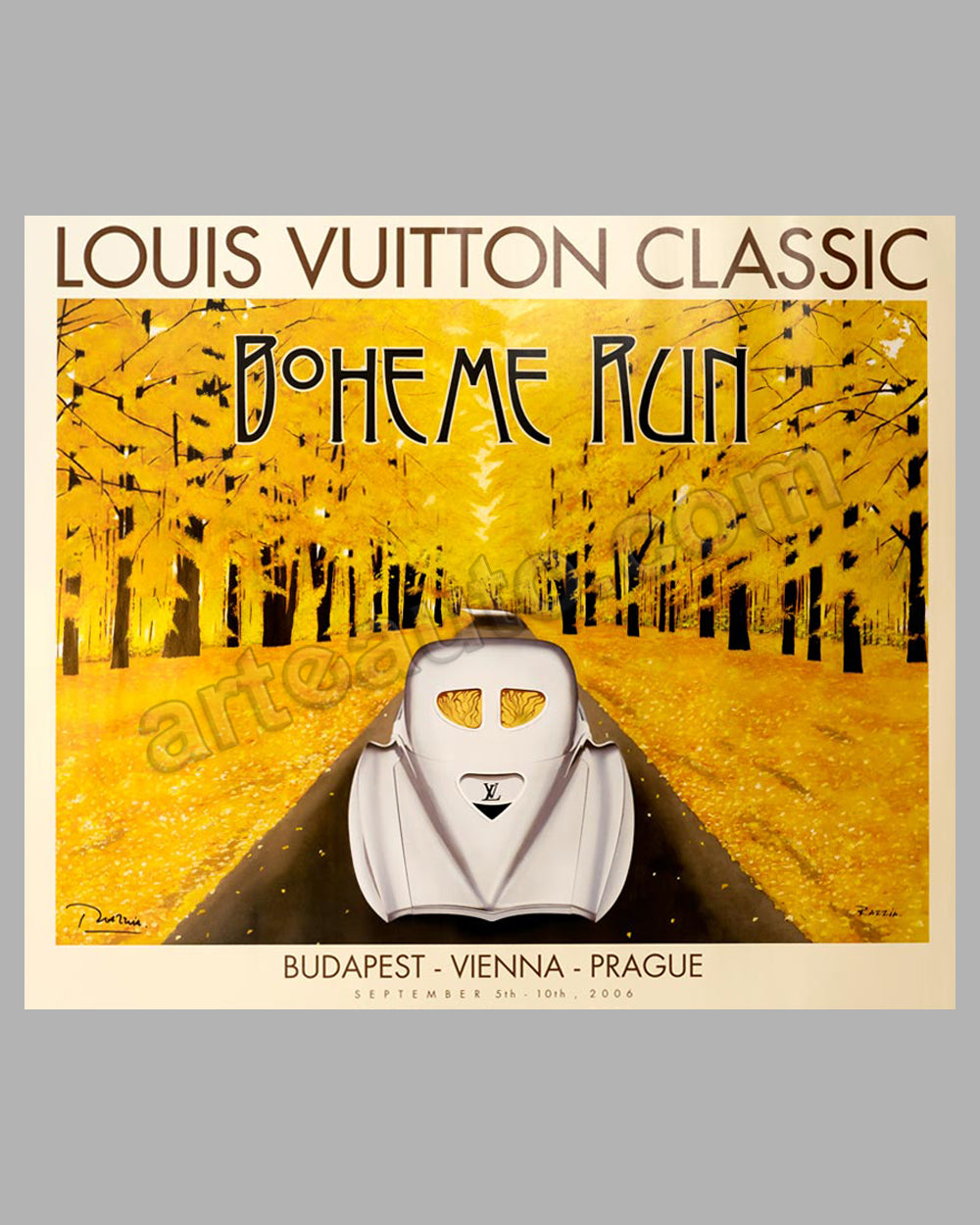 Vintage poster – Concours automobile classiques et Louis Vuitton