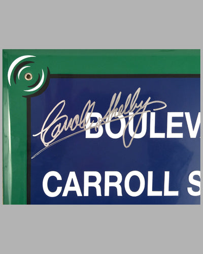 “Boulevard Carroll Shelby” French enamel on metal street sign 2