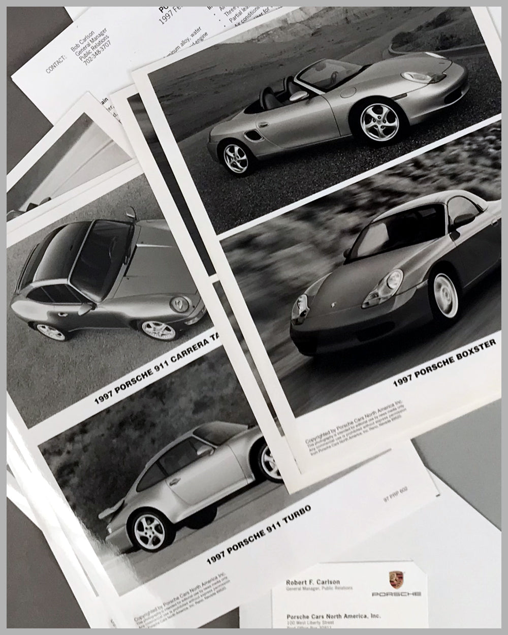 Porsche Boxster press release for the U.S. market on January 3rd 1997