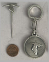 3 Vintage lapel pins and 1 key chain, from the personal collection of Briggs Cunningham 2