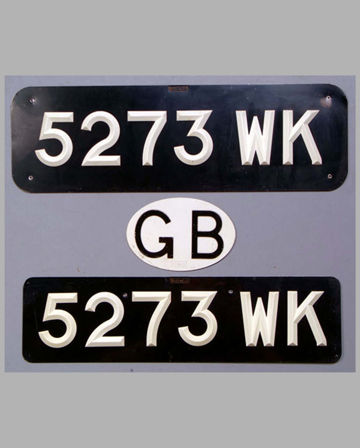 British License Plates and Country Badge