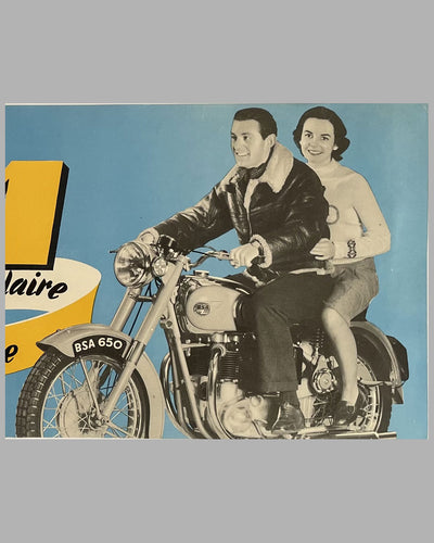 BSA 650 original showroom poster, 1960's  2