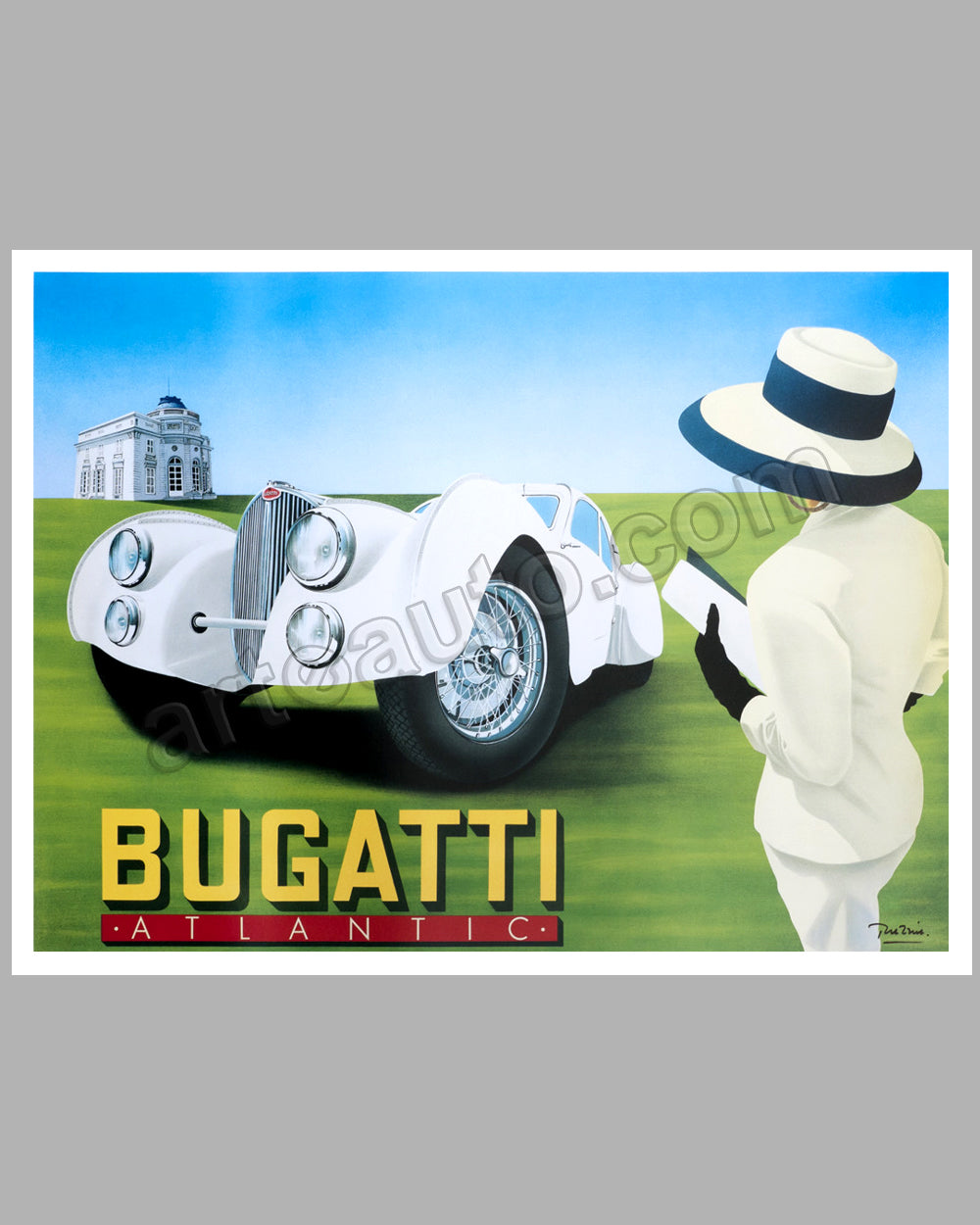 Bugatti Atlantic poster by Razzia