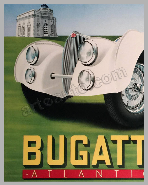 Bugatti Atlantic large poster by Razzia - l'art et l'automobile