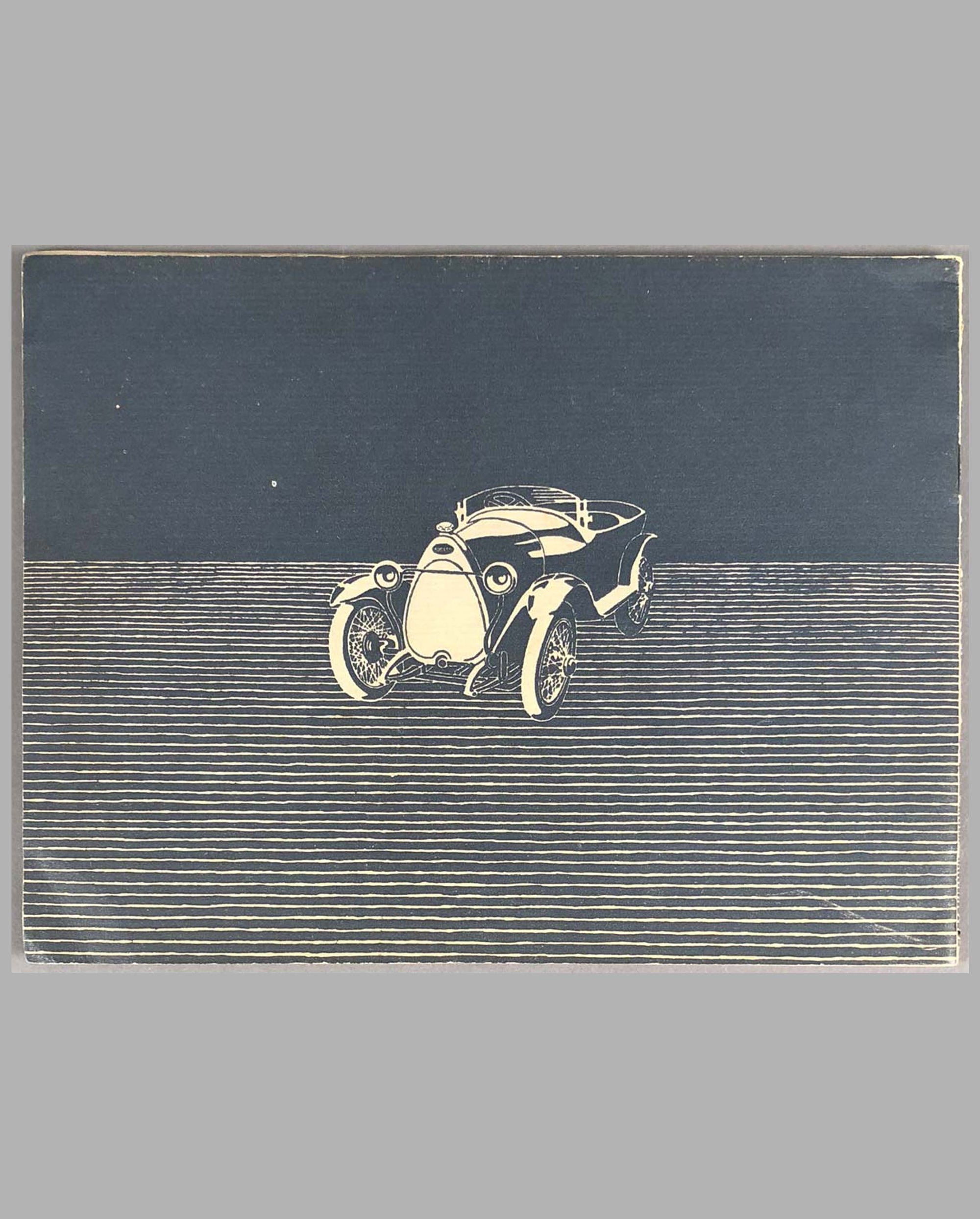 Ettore Bugatti Fabrique Automobiles Factory Book, 1922 back cover