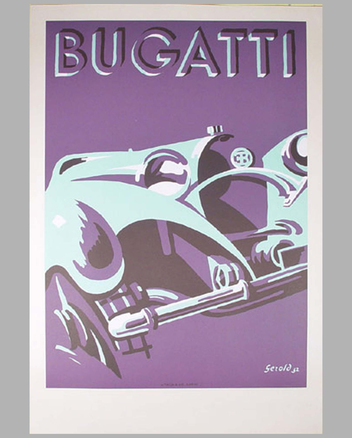 Bugatti poster by Gerold Hunziker