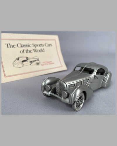 1937 Bugatti Type 57SC Atlantic pewter model by The Danbury Mint