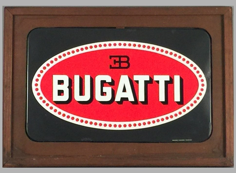 Bugatti vintage enamel sign by Emaillerie Alsacienne-Strasbourg