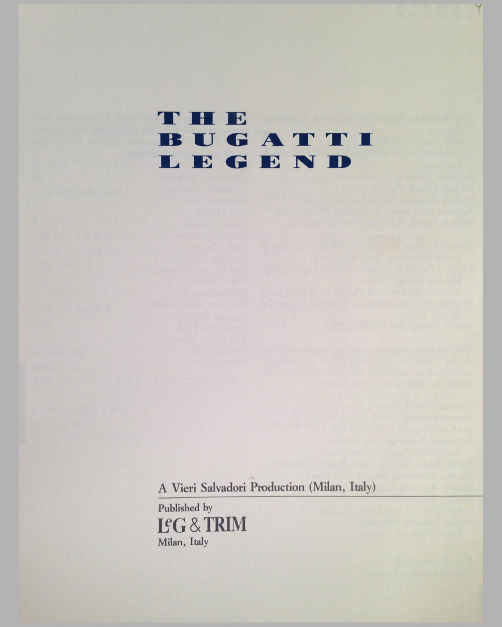 The Bugatti Legend book
