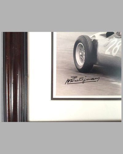 1956 GP Reims Maurice Trintignant autographed photograph of the Bugatti T251