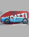 Bugatti T35 large silkscreen on aluminum panel by Geoff Bolan