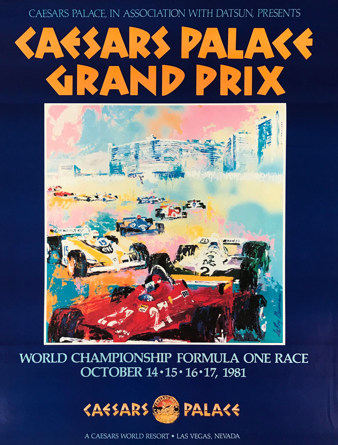 1981 Caesars Palace Grand Prix in Las Vegas poster by LeRoy Neiman