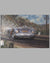 Carrera Porsche print by Nicholas Watts, autographed by Hans Hermann 2