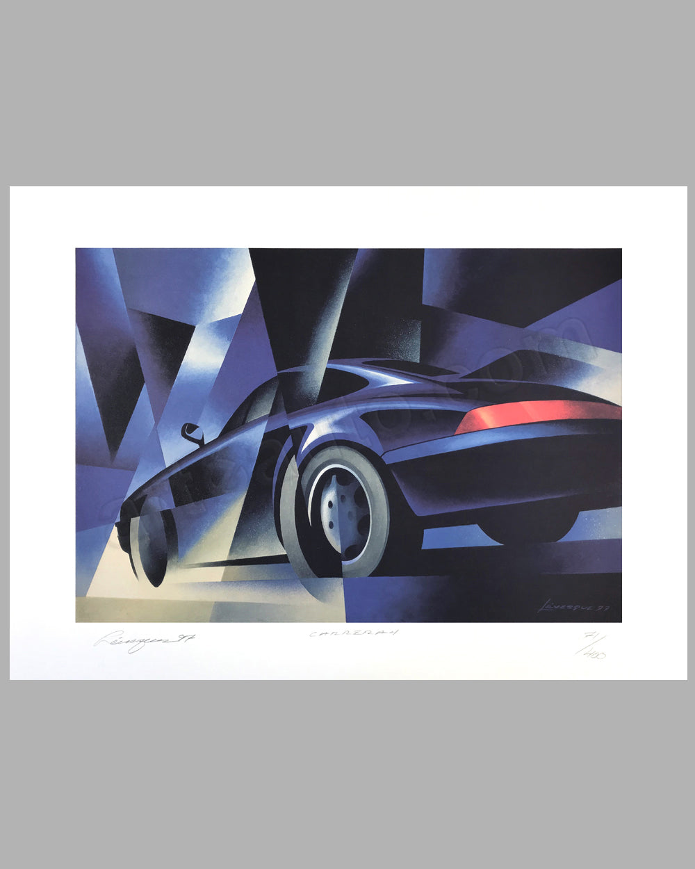 Carrera 4 lithograph by Alain Lévesque