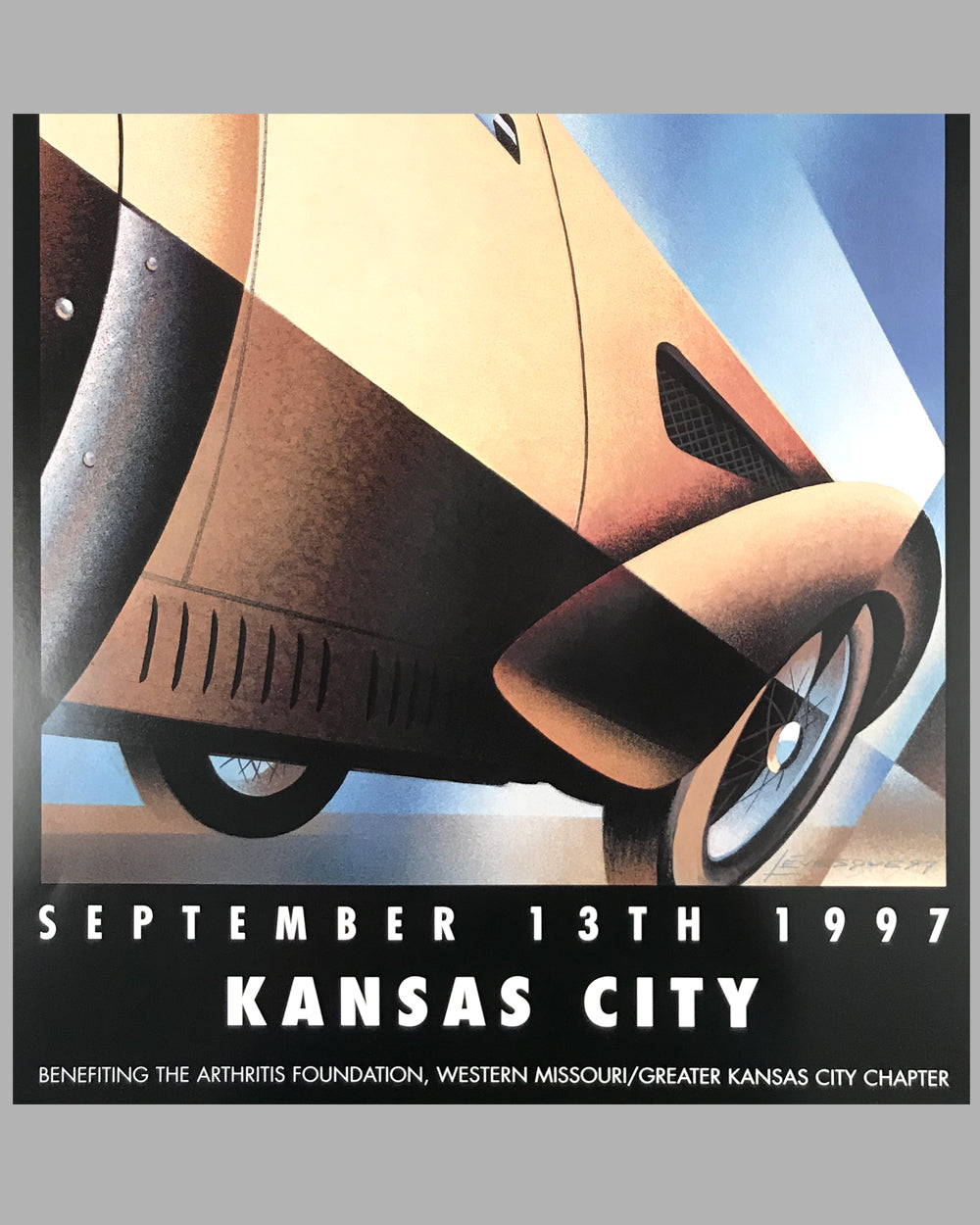 1997 Kansas City Concours official event poster by Alain Lévesque, Canada