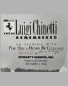 "Luigi Chinetti Remembered" poster autographed by Phil Hill & Denise McCluggage 2