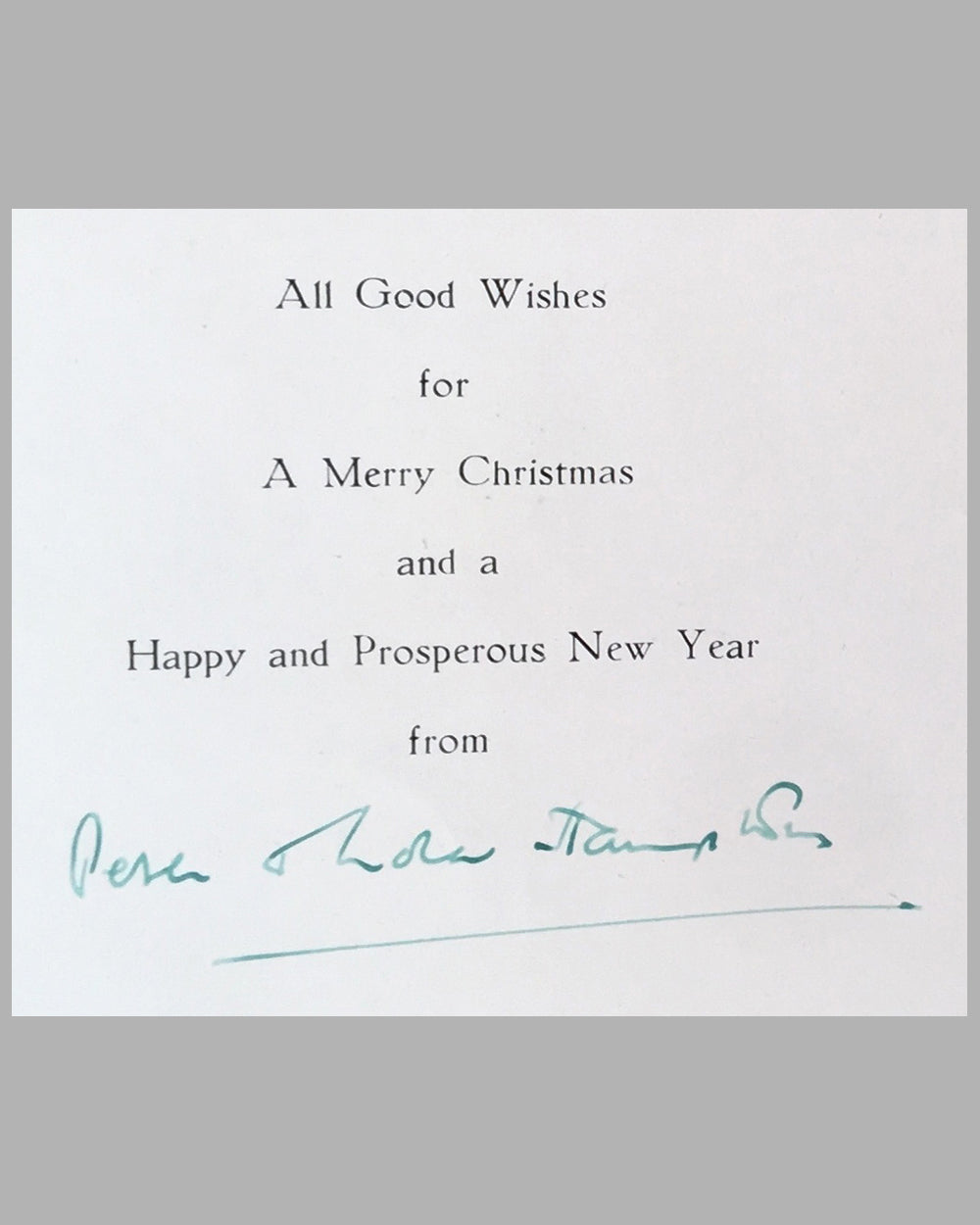 Bugattis Owners Club Christmas card, c. 1948