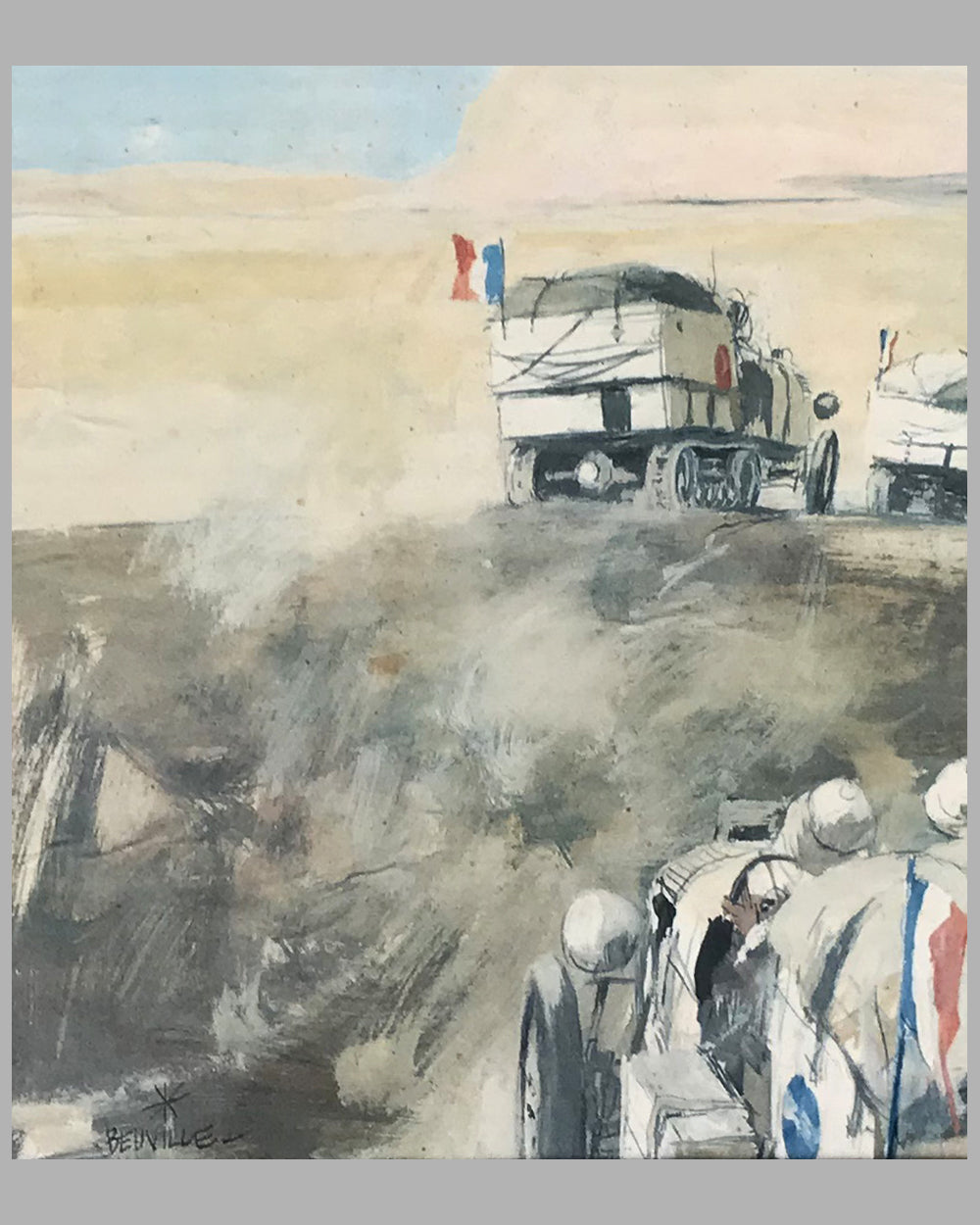 Citroen&#39;s Croisiere Noire 1922 print by Beuville 2