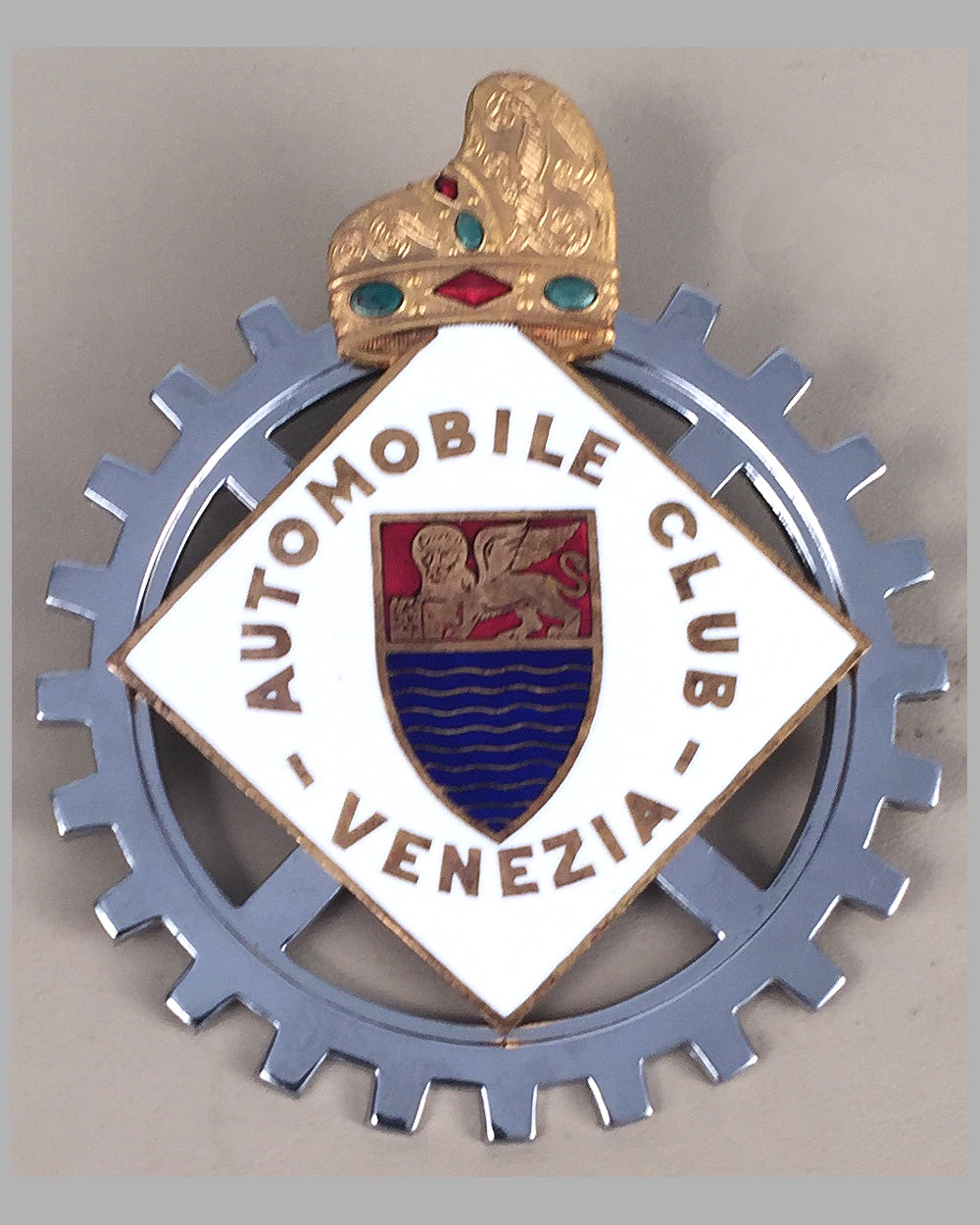 Automobile Club Venezia grill badge, 1950&#39;s