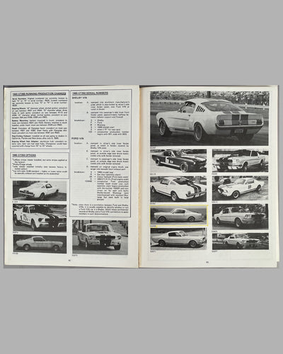 "Cobra GT350, GT500 A Production History and Owner Registration" book, 1st edition 1982 2