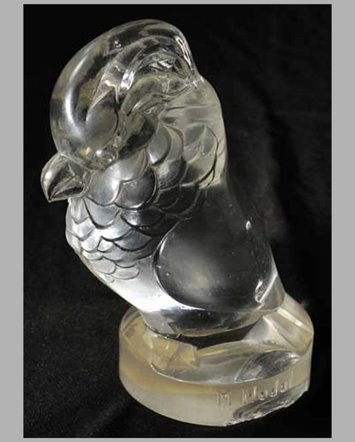 Cockatoo glass mascot, ca. 1922, France