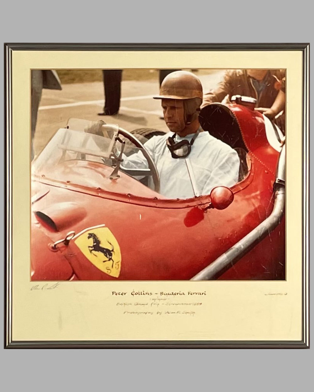 Peter Collins – Scuderia Ferrari color photograph by Alan Smith