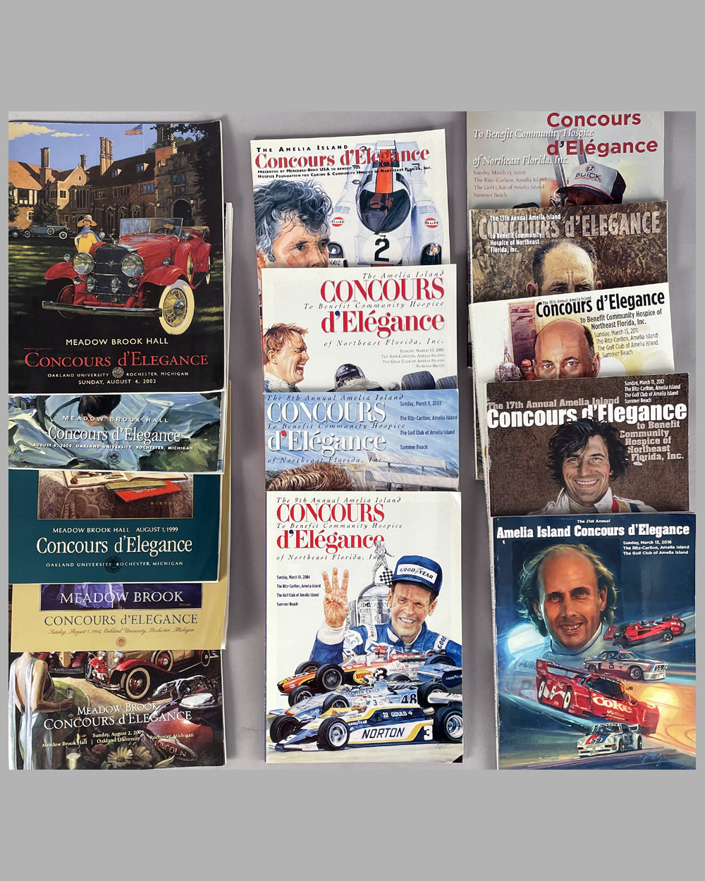 Collection of 14 Concours d&#39;Elegance programs